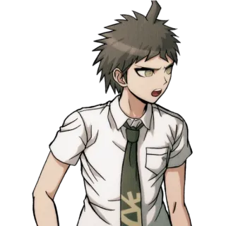 😒 Hajime Hinata Danganronpa Anime, Danganronpa, Hajime Hinata, Personagem, Expressão, Sticker whatsapp sticker
