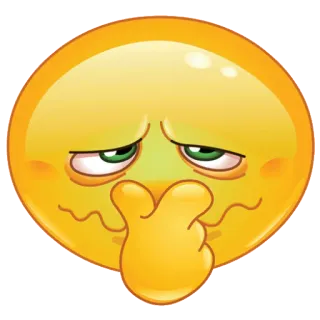 🤢 emoji, smell, offensive, bad smell, disgust, stinky whatsapp sticker