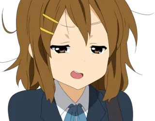 😏 Anime, Ragazza, Cartone animato, Personaggio, Manga, K-On whatsapp sticker