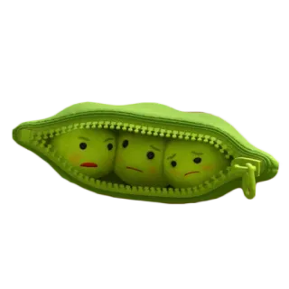 😕 piselli, verdure, carino, cerniera, triste, cartone animato telegram sticker
