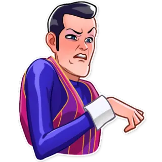 🤨 Robbie Rotten LazyTown 罗比·罗滕, LazyTown, 卡通, 反派, 表情包 telegram sticker