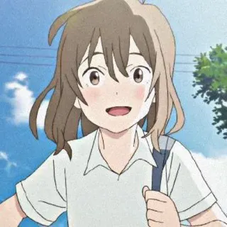 🎭 anime, estudante, sorrindo, desenho animado telegram sticker