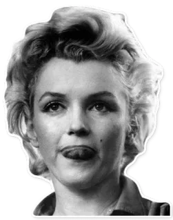😛 Marilyn Monroe актриса, язык, чёрно-белое, знаменитость, икона telegram sticker