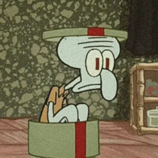 ⚓️ Squidward Tentacles Spongebob Squarepants Carlo, Boîte, Dessin animé, Bob l'éponge, Nickelodeon telegram sticker