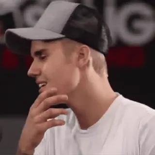 🌬 Justin Bieber piosenkarz, celebryta, mężczyzna, kapelusz, profil telegram sticker