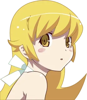 ❔ Shinobu Oshino Monogatari Аниме, Девушка, Каваий, Милый, Shinobu, Monogatari telegram sticker