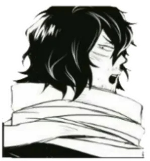 😫 Shota Aizawa My Hero Academia anime, teacher, pro hero, eraser head telegram sticker