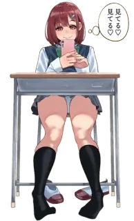 🤤 見てる
見てる Anime, Schulmädchen, Handy, Schreibtisch telegram sticker