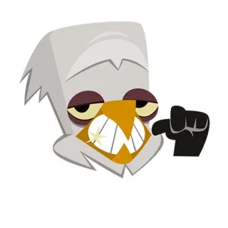 😁 Dibujos animados, Animal, Personaje, Gesto, Ofensivo telegram sticker