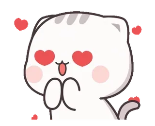 ⭐️ cat, love, hearts, cute, adorable, happy, kawaii telegram sticker