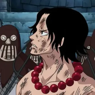 ♠ Portgas D. Ace One Piece 动漫, 海贼王, 艾斯, 波特卡斯·D·艾斯, 火拳艾斯, 马林梵多, 战斗 telegram sticker