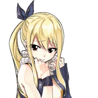 😚 Lucy Heartfilia Fairy Tail anime, fairy tail, lucy heartfilia, blonde, mage, kawaii telegram sticker