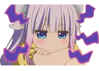 ☹ Kanna Kamui Miss Kobayashi's Dragon Maid Anime, Carino, Kanna, Drago telegram sticker
