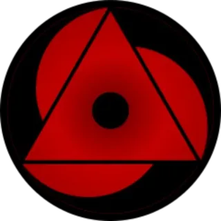 👁 写轮眼, 眼睛, 万花筒, 红色, 黑色, 符号, 宇智波 telegram sticker