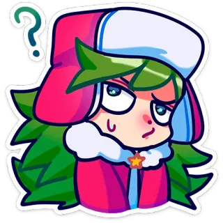 🤔 Аниме, Девушка, Вопрос, Мультфильм, Милый, Смущённый telegram sticker