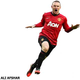 ⚽ Wayne Rooney sepak bola, pemain, Wayne Rooney, olahraga telegram sticker
