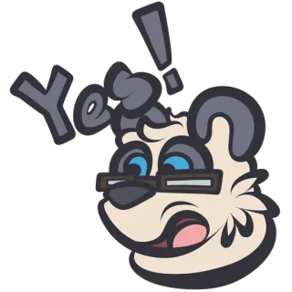 👍 Yes! cartoon, exclamation, affirmative, agreement telegram sticker