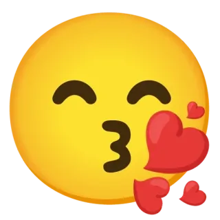 😘 อิโมจิ, จูบ, ความรัก, หัวใจ, ความรักใคร่, สีเหลือง whatsapp sticker