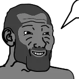 🗿 meme, presumido, personaje, dibujo, internet, escala de grises, cara telegram sticker