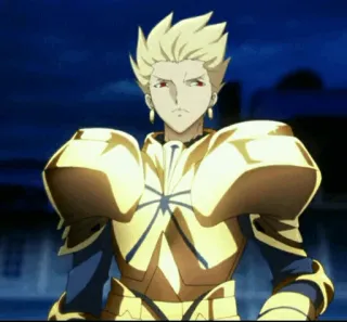 ✨ Gilgamesh Fate/Zero Anime, Sługa, Łucznik, Złota zbroja telegram sticker