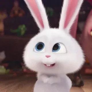 🐰 Snowball The Secret Life of Pets bunny, rabbit, cute, animal, cartoon, fluffy telegram sticker