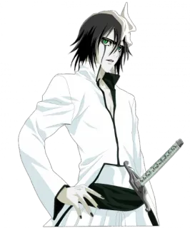 😁 Ulquiorra Cifer Bleach Anime, Espada, Hollow, Épée, Blanc telegram sticker