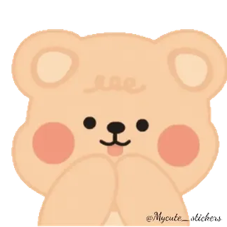 🐻 @Mycute_ niedźwiedź, słodki, zwierzę, kawaii, kreskówka, ilustracja, naklejka telegram sticker