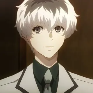 🥀 Ken Kaneki Tokyo Ghoul Anime, Rambut putih, Karakter, Potret, Manga telegram sticker