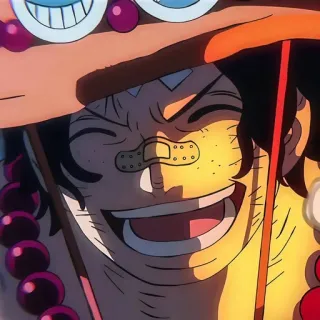😂 Portgas D. Ace One Piece anime, one piece, pirate, ace, character, smile telegram sticker