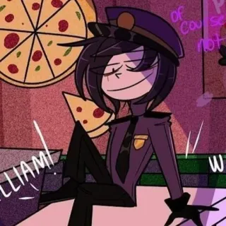 🙂 William Afton Five Nights at Freddy's WILLIAM! Five Nights at Freddy's, FNAF, William Afton, Purple Guy, Pizza, Fanart, Beveiliger telegram sticker