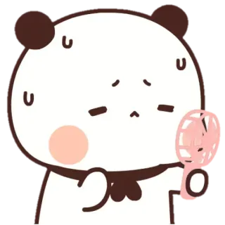 🥵 panda, fan, mono, sudando, emoji, sticker whatsapp sticker