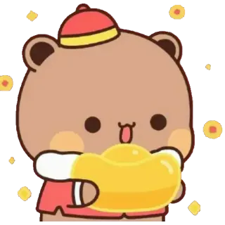🍯 หมี, การ์ตูน, น่ารัก, สติกเกอร์ telegram sticker