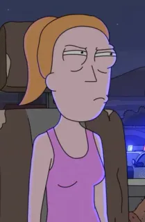 🤔 Summer Smith Rick and Morty Summer, Rick and Morty, Cartoon, Adult Swim, Animated, Character telegram sticker