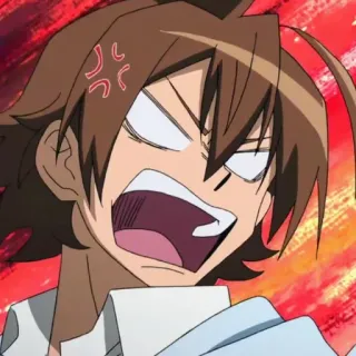 🤬 Anime, Zły, Twarz, Krzyczy, Sfrustrowany telegram sticker