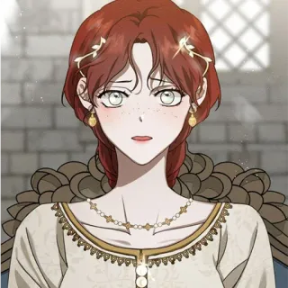 ♥️ Anime, Donna, Ritratto, Capelli rossi, Personaggio telegram sticker