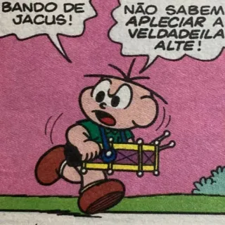 😓 BANDO DE JACUS! NÃO SABEM APLPCIAR A VELDAOEILA ALTE! kartun, drum, brasil, gelembung ucapan, komik telegram sticker