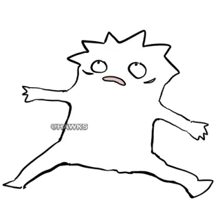 😩 @HAWKS sticker, weiß, figur, cartoon telegram sticker