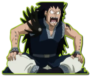 😡 Gajeel Redfox Fairy Tail Anime, Manga, Fairy Tail, Gajeel Redfox, Karakter, Marah telegram sticker