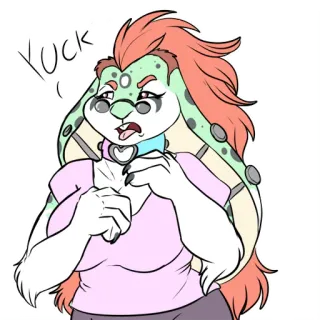🤢 Yuck cartoon, disgust, character, drawing telegram sticker