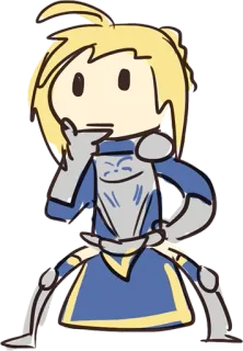 🤔 Saber Fate/stay night Anime, Personaggio, Fate Stay Night, Saber, Cartone animato telegram sticker