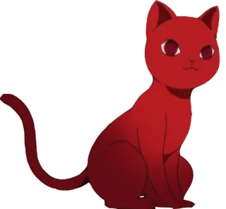 🐱 고양이, 빨간색, 동물, 가정, 애완 동물 telegram sticker