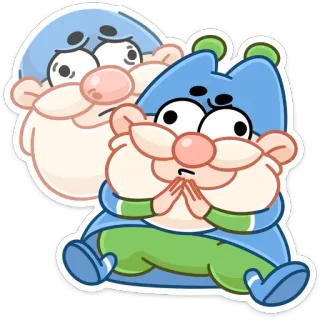 🤪 Dibujos animados, Personaje, Lindo, Ilustración, Divertido, Enano, Caprichoso telegram sticker