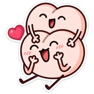 ⭐ herzen, liebe, niedlich, kawaii, cartoon, zuneigung telegram sticker