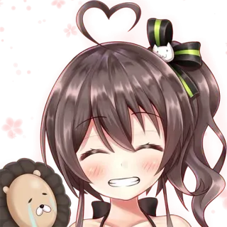 😭 Anime, Kreskówka, Dziewczyna, Ilustracja, Słodkie telegram sticker