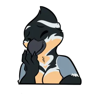 😊 Furry, Anthro, Mamífero, Desenho animado, Personagem telegram sticker