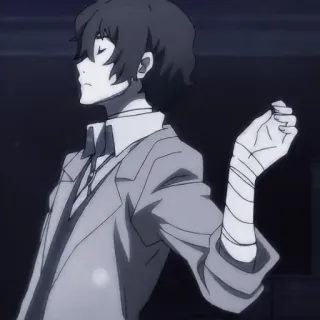 📜 Osamu Dazai Bungo Stray Dogs Anime, Charakter, Manga, Dazai, Osamu Dazai, Bungo Stray Dogs telegram sticker