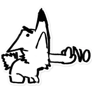 😠 NO собака, мультфильм, нет, запрет, отказ, смешной telegram sticker