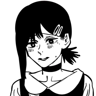 😖 애니메이션, 만화, 소녀, 클립 아트, 흑백, 만화 telegram sticker