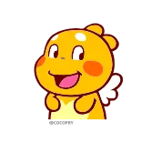 😝 Dibujos animados, Lindo, Amarillo, Ángel, Personaje, Kawaii telegram sticker