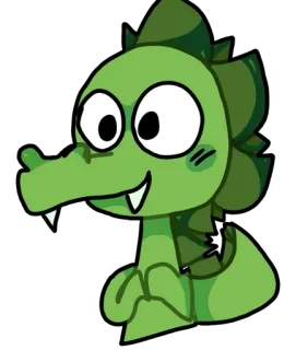 🙂 Dibujo animado, Dinosaurio, Animal, Reptil, Lindo, Pegatina telegram sticker